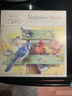 Marjolein Bastin Quiet Moments, Birds at Seed Feeder, Puzzle Artwork